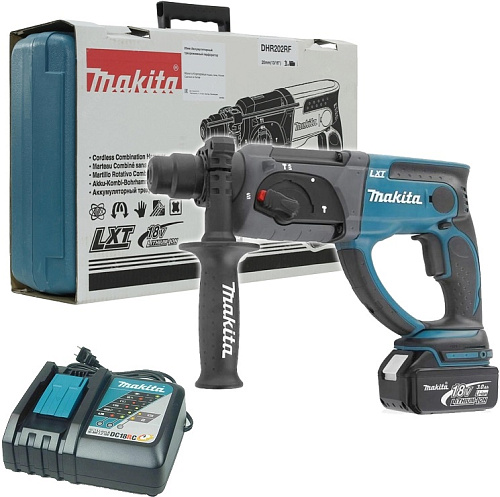 Аккумуляторный перфоратор SDS-plus 1,9 Дж, 18В LXT Makita DHR202RF