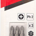 Бита Philips PH2, 25 мм, C-form 3 шт Makita B-23466 B-23466