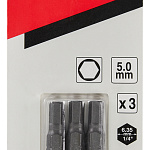 Бита HEX5.0, 25 мм, C-form, 3 шт Makita B-23715 B-23715