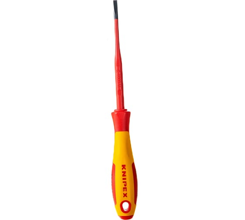 Отвёртка шлицевая 4.0x0.8x100 мм 202мм тонкая KNIPEX KN-982040SL