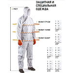 Комбинезон многоразовый защитный из ткани синий L Jeta Safety JPC75b-L