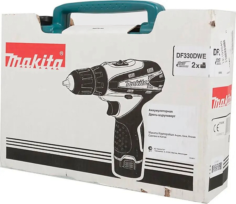 Дрель-шуруповерт 24 Нм, 10.8В Makita DF330DWE