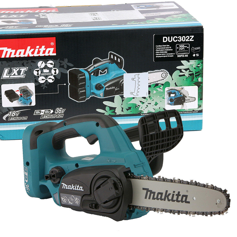 Цепная аккумуляторная пила Makita 18В LXT DUC302Z