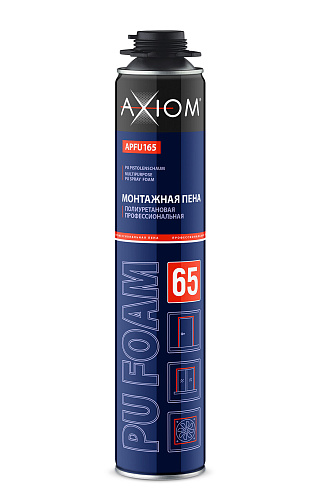 Пена полиуретановая монтажная профессиональная всесезонная 1л AXIOM APFU165