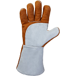 Перчатки сварщика с крагой XL коричневый/серый Jeta Safety JWK401-XL