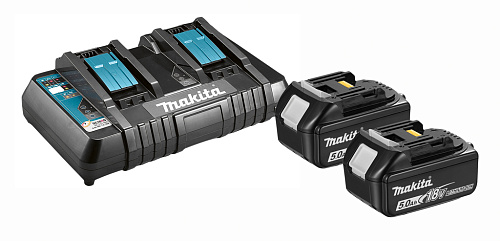 Набор 18В АКБ 5.0Ач LXT BL1850B (2 шт.)+ЗУ DC18RD Makita 191L75-3