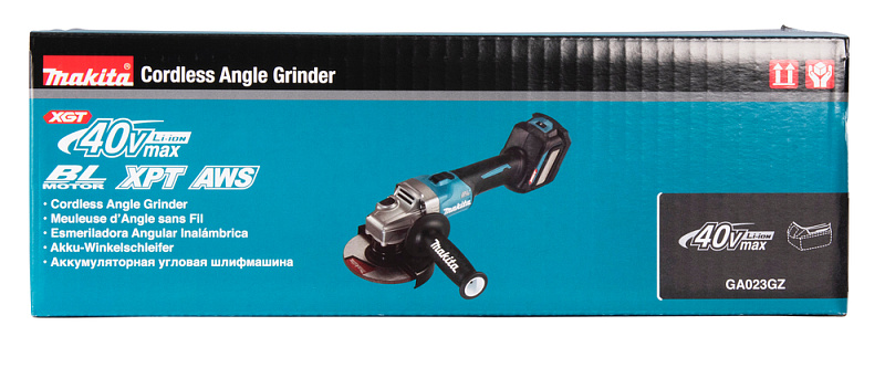 Угловая шлифовальная машина 125 мм, 40В XGT Makita GA023GZ