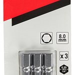 Бита HEX8.0, 25 мм, C-form, 3 шт Makita B-23737 B-23737