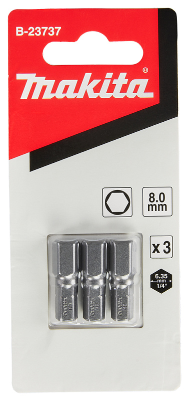 Бита HEX8.0, 25 мм, C-form, 3 шт Makita B-23737 B-23737