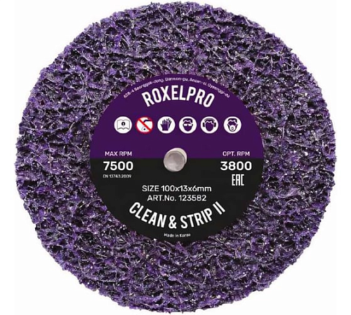 Диск зачистной круг 100х13х6мм на шпинделе RoxelPro ROXPRO Clean&Strip II 123582