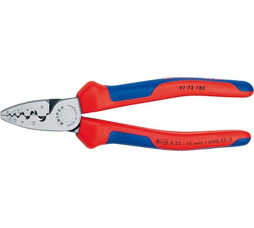 Пресс-клещи 180 мм 9 гнёзд 0,25-16 мм² KNIPEX  KN-9772180