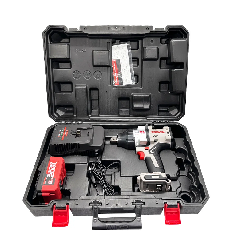 Ударный аккумуляторный гайковерт CROWN 20VMax CT22056HX-8SC4 BMC