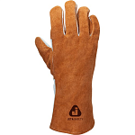 Перчатки сварщика с крагой XL коричневый/серый Jeta Safety JWK401-XL