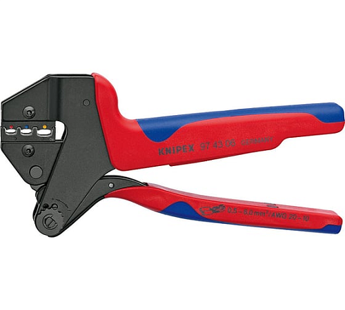 Пресс-клещи 200 мм 3 гнезда 0.5-6.0 мм²  KNIPEX KN-974306