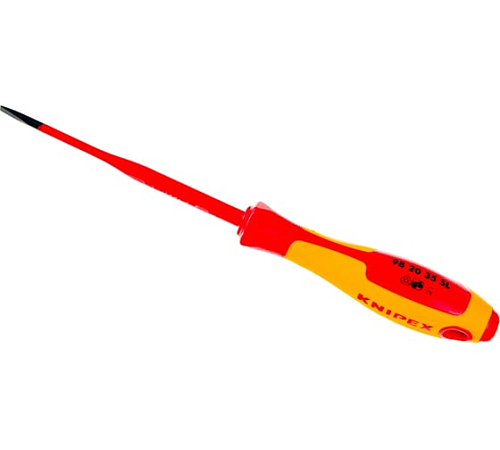 Отвёртка шлицевая 3.5x0.6x100 мм 202мм тонкая KNIPEX KN-982035SL