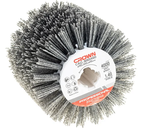 Щетка нейлоновая 110х19 мм P60 CROWN CAQ-N1101460