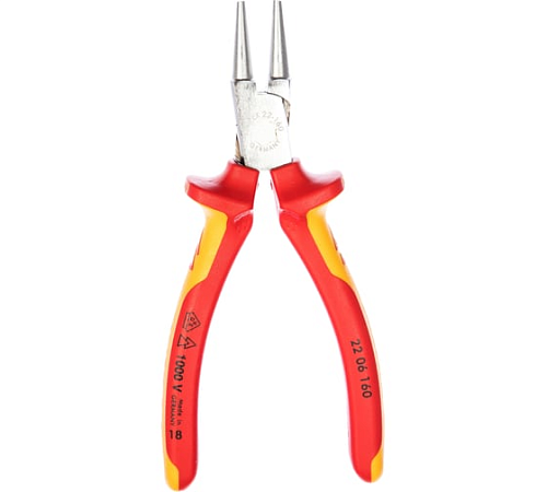 Круглогубцы 160 мм губки d3х30 мм VDE KNIPEX KN-2206160