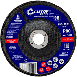 Круг лепестковый торцевой КЛТ2 150х22,2мм Р80 CUTOP Profi 70-409