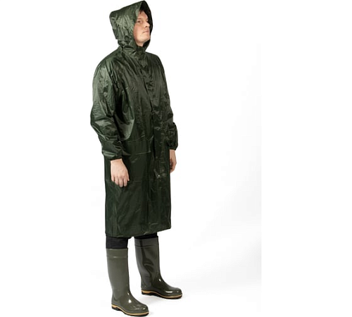Плащ-дождевик из ПВХ хаки XXXL/56-58 Jeta Safety JRC-101g-XXXL