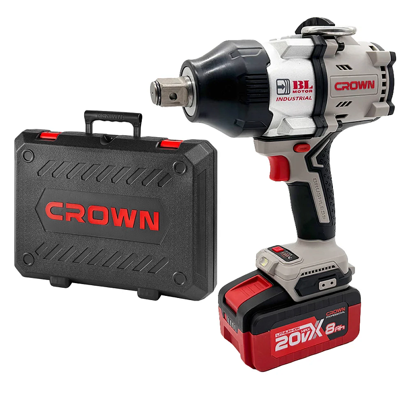 Ударный аккумуляторный гайковерт CROWN 20VMax CT22056HX-8SC4 BMC