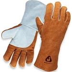 Перчатки сварщика с крагой XL коричневый/серый Jeta Safety JWK401-XL