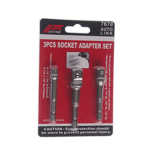 Набор адаптеров JTC 2"X73L, 3/8"x65L, 1/4"X65L JTC-7670