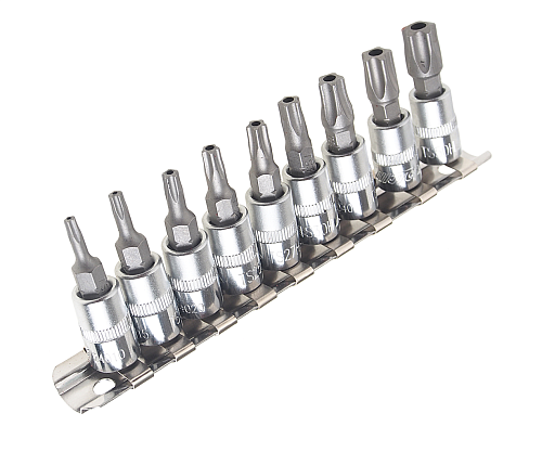 Набор 5-гранных насадок JTC TORX 1/4" TS10H-TS50H (9шт) JTC-3303