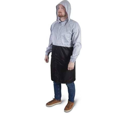 Халат антистатичный Carbo-Lab 98 серый/черный XXL/54-56 Jeta Safety JPR-275-XXL