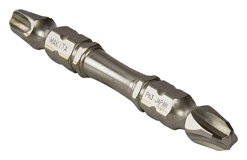 Бита двусторонняя Silver Torsion PH3, 65 мм, E-form (MZ), 3 шт Makita B-21870 B-21870