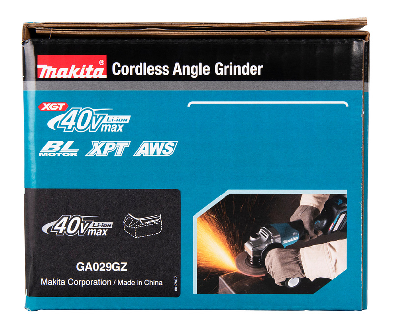 Угловая шлифовальная машина 125 мм, 40В XGT Makita GA029GZ