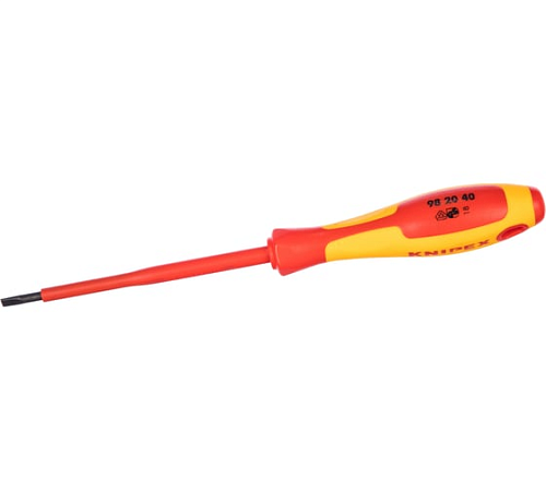 Отвёртка шлицевая 4.0x0.8x100 мм 202мм KNIPEX KN-982040