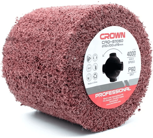 Щетка абразивная 110х19мм P60 CROWN CAQ-S11060