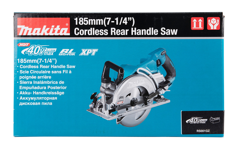 Дисковая аккумуляторная пила 185 мм, 40В XGT Makita RS001GZ