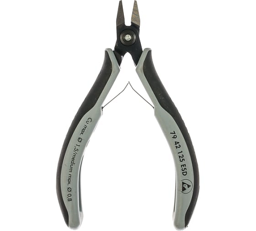 Бокорезы прецизионные 125 мм острая головка ESD KNIPEX KN-7942125ESD