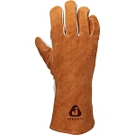 Перчатки сварщика с крагой XL коричневый/серый Jeta Safety JWK401-XL
