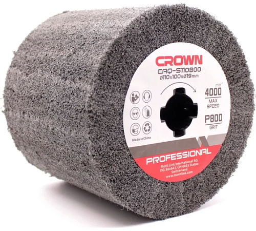 Щетка абразивная 110х19мм P800 CROWN CAQ-S110800