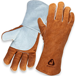 Перчатки сварщика с крагой XL коричневый/серый Jeta Safety JWK401-XL