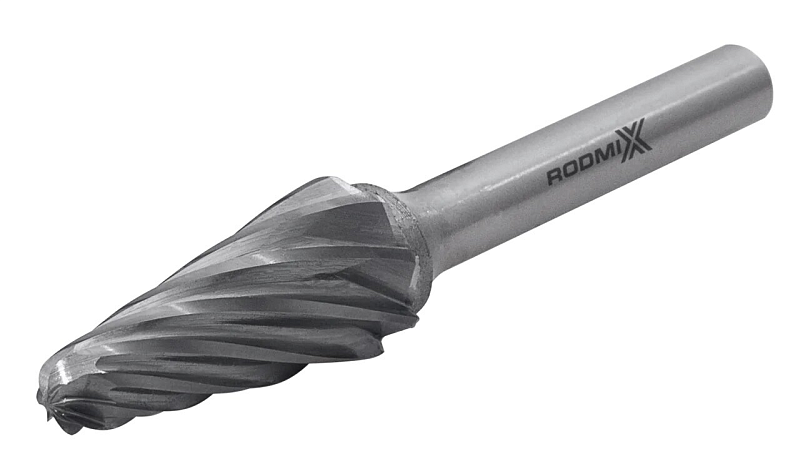 Борфреза сфероконическая L 10х25 M06 насечка по алюминию RODMIX 3110250603